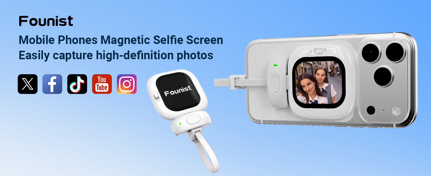 【新品】自撮りモニター Founist Vlogmate Mini iPhone用自撮りモニターFOUNIST Vlogmate mini - YouTube